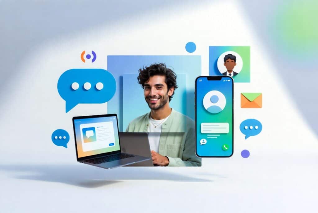 AI personal assistant with chat, email, and messaging features for productivity.